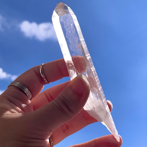 Cristal Lemuriano Ponta Natural Bruta Peça Única LU4