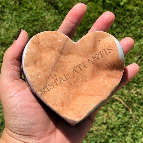Coração de Drusa de Ametista Rosa Extra Pedra Natural Bruta