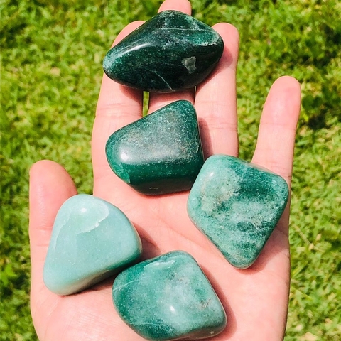 Quartzo Verde Cristal Pedra Rolada Natural - G (Unidade)