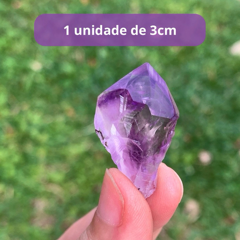 Mini Ponta de Ametista Bruta Natural - 1 unidade de 3cm