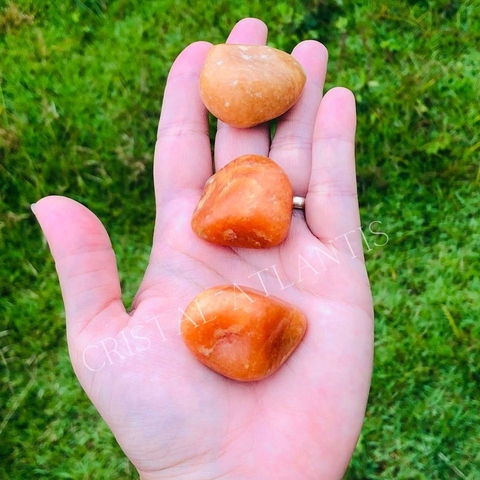 Calcita Laranja Pedra Natural Cristal Rolado - G (Unidade)