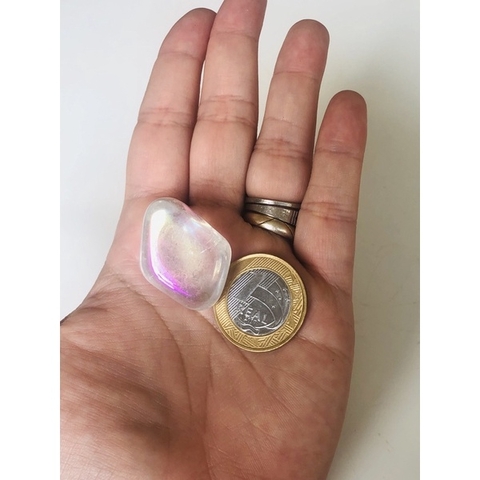 Quartzo Cristal Aura Angel / Cristal Rolado Especial - M (15-19g)
