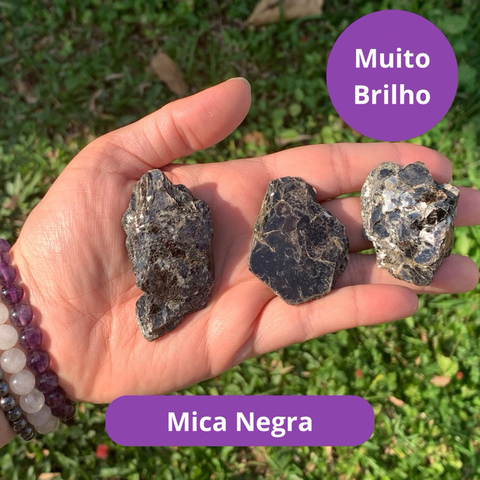 Mica Negra Super Brilhosa - Mineral Biotita