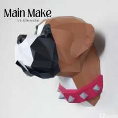 CABEZA DE BÓXER ORIGAMI - comprar online