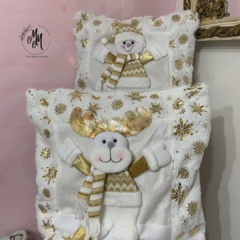 Funda para cojín navideño