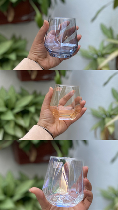 Vaso diamante de whisky en vidrio - comprar online