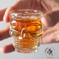 Copa shot calavera transparente