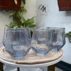 Imagen de Vaso diamante corrugado de whisky en vidrio