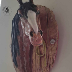 Cabeza de caballo placa realista - comprar online