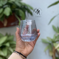 Vaso diamante corrugado de whisky en vidrio - Main Make