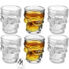 Copa shot calavera transparente - comprar online