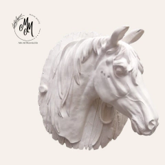 Cabeza de caballo placa realista en internet