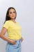 CAMISETA BÁSICA GOLA CARECA - AMARELA - comprar online