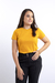 CAMISETA BÁSICA GOLA CARECA - AMARELO PÁPRICA na internet