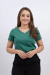 CAMISETA BÁSICA GOLA V - VERDE ZIMBRO na internet