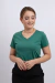 CAMISETA BÁSICA GOLA V - VERDE ZIMBRO