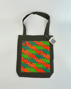 TOTEBAG VERDE. TRAMA PATRON - TIENDA UNR