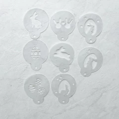 Kit com 8 Moldes Para Arte Em Café páscoa