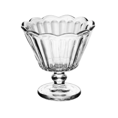 TACA PARA SOBREMESA DE VIDRO FLOR 150ML (220218)