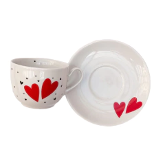 Xicara de Chá Namorados Black 200ml