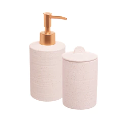 Cj 2 Peças p/ Banheiro de Ceramica Sand Bege