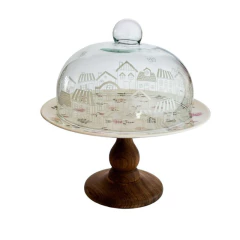 Boleira em teca Álamo Branco 26cm