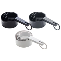 Conjunto 4 Xícaras Medidoras de Bambu E PP