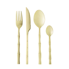 Faqueiro 16 peças de Aço Inox Bambu Elegant Champanhe (5723)