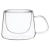 Cj 02 Canecas Oslo Parede Dupla em Vidro Borossilicato 200ml