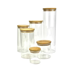 Kit Potes Herméticos Corações Transparentes