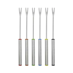 Jogo 6 Garfos p/ Fondue em Aço Inox 16cm