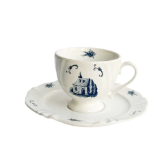 Xícara de Chá c/ Pires Alto Relevo Florença 200ml