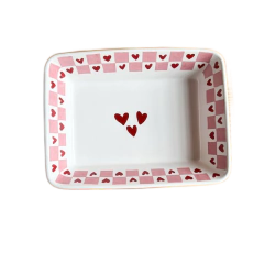 Refratário Porcelana Namorados Pink P (20cmx15cm)