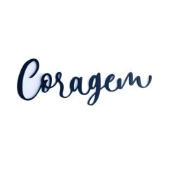 Aplique Palavra Coragem MDF 3mm