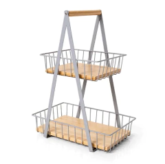 Cesto Duplo Enjoy Cinza ( 312241)