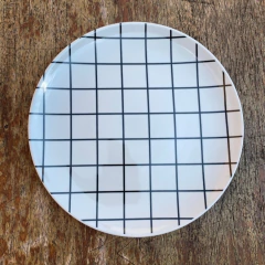 Prato Raso Porcelana Grid 26cm
