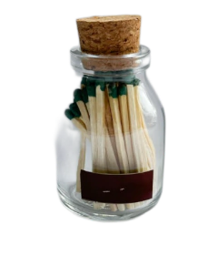 Mini Garrafinha com Fósforo para Vela