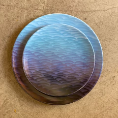 Prato Raso Porcelana Mar Azul 26cm na internet
