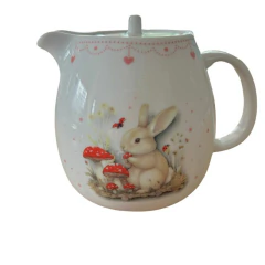 Bule de Café Redondo Garden Rosa