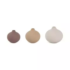 Kit Mini vasos em cerâmica - 3 Pçs (18458)