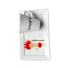 Caneca com pires Folclore Curupira