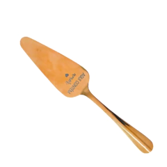 Espátula Inox p/ Bolo Dourada 25cm - comprar online