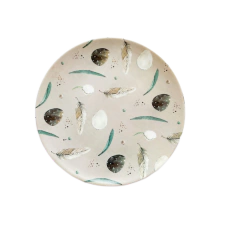 Prato Sobremesa Porcelana Ninho Bege 21cm