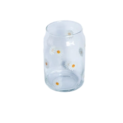 Copo de Vidro Bella Margaridas 400ml