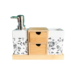 Cj para Banheiro com 5 Peças Flowers (BM23346)