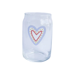 Copo de Vidro Bella Emoji Amor 400ml