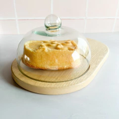 Tábua com Cupula de Vidro pra Bolo 40cm - comprar online