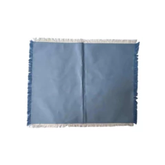 Jogo Americano Linho Desfiado Azul