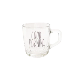 Xicara de Café Vidro Vibes Good Morning 90ml