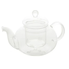 Chaleira de vidro borossilicato resistente a calor 860ml